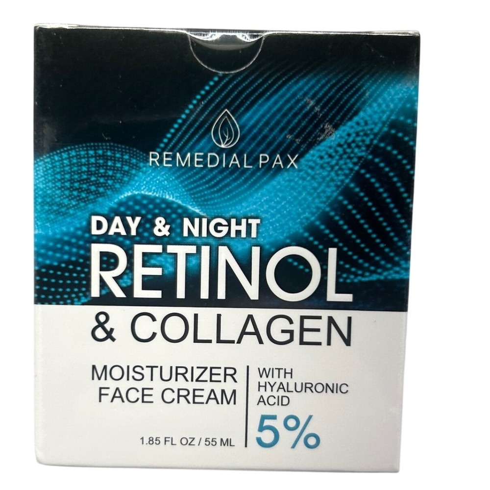 Remedial Pax Day & Night Retinol & Collagen 5% Moisturizer Face Cream 1.85oz NEW